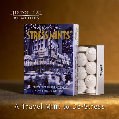 Historical Remedies Stress Mints (12 Pack) | Homeopathic Lozenges for Stress & Digestion, Organic Peppermint, Vegan & Gluten-Free