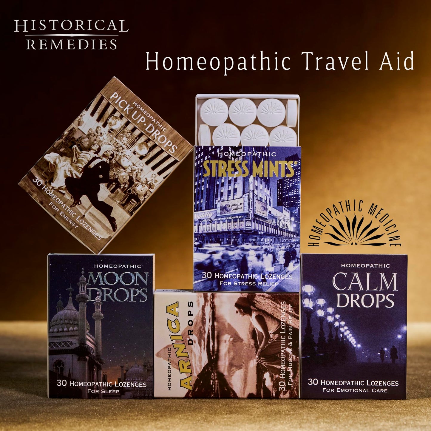 Historical Remedies Stress Mints (12 Pack) | Homeopathic Lozenges for Stress & Digestion, Organic Peppermint, Vegan & Gluten-Free