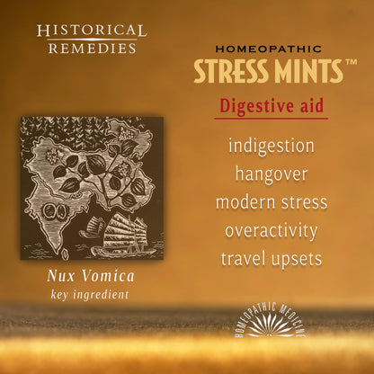 Historical Remedies Stress Mints (12 Pack) | Homeopathic Lozenges for Stress & Digestion, Organic Peppermint, Vegan & Gluten-Free