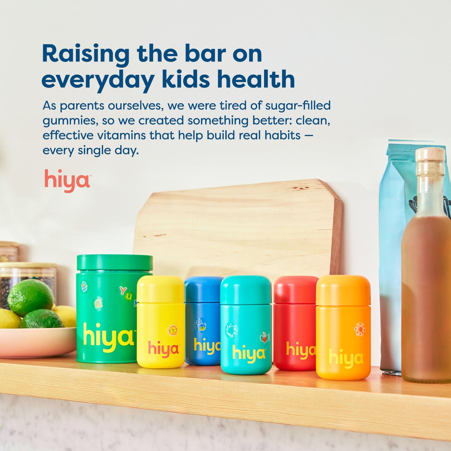 Hiya Kids Multivitamin – 15+ Vitamins for Ages 2+ | 0g Sugar | 20 Sticks
