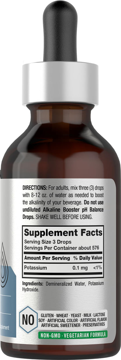 Horbaach Alkaline Water Drops – 2 fl oz | pH Balance Booster with Minerals | Non-GMO & Gluten Free