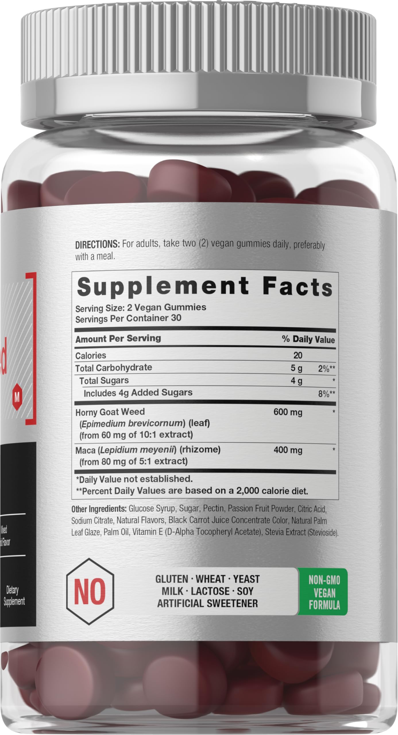 Horbaach Horny Goat Weed Gummies for Men & Women – 60 Count Mixed Fruit