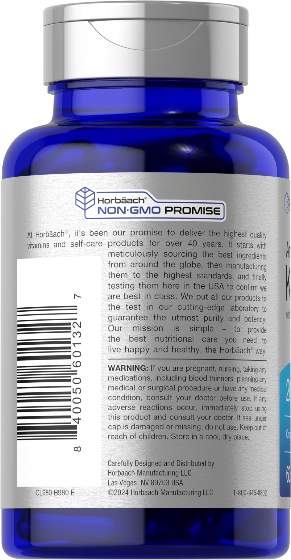 Horbäach Antarctic Krill Oil 2000mg | 60 Softgels | Omega-3 EPA/DHA