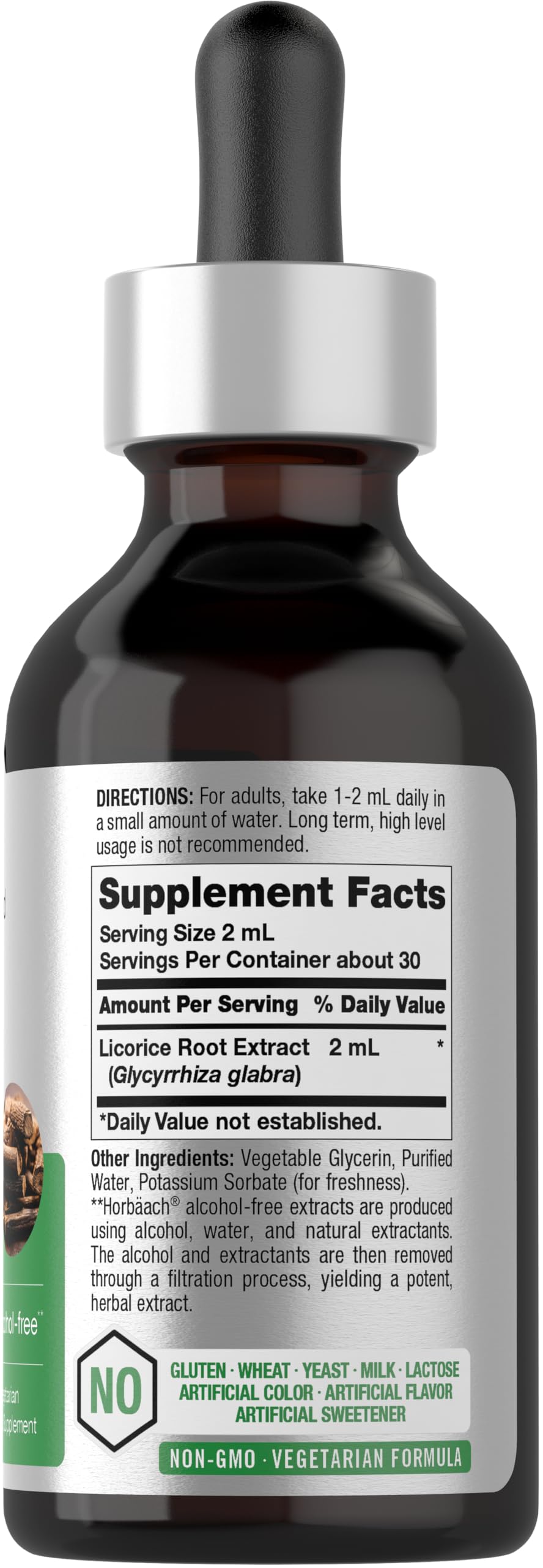 Horbäach Licorice Root Extract 2 oz – Alcohol-Free Tincture | Vegetarian Liquid Supplement | Non-GMO & Gluten Free