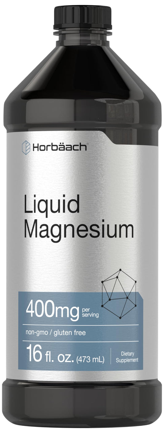 Horbaach Liquid Magnesium 16 fl oz | Vital Trace Minerals Complex | Vegetarian, Non-GMO & Gluten Free
