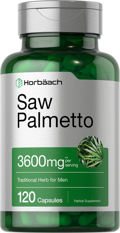 Horbäach Saw Palmetto Extract - 120 Capsules | Non-GMO & Gluten Free Formula | From Saw Palmetto Berries