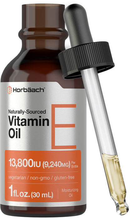 Horbäach Vitamin E Oil 13,800 IU | 1 oz | Vegetarian, Non-GMO, Gluten Free