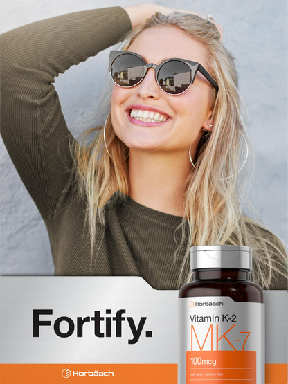 Horbäach Vitamin K2 MK7 100mcg – 250 Softgels – Non-GMO, Gluten Free