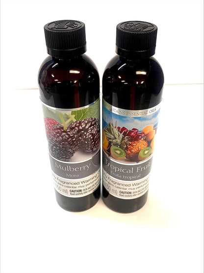 Hosley 2-Pack Fragrance Warming Oils 5oz Mulberry & Tropical Fruit
