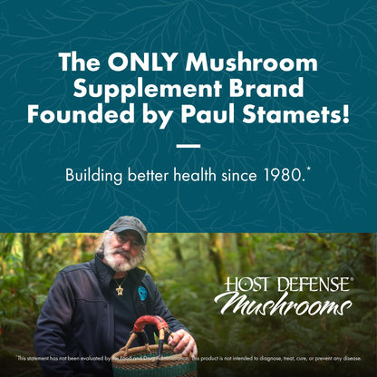 Host Defense CordyChi Capsules – Energy & Immune Support (Cordyceps & Reishi) – 30 Caps