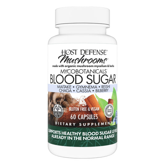 كبسولات Host Defense MycoBotanicals - مكمل فطر الريشي والتشاجا والميتاكي (60 كبسولة، 30 جرعة)