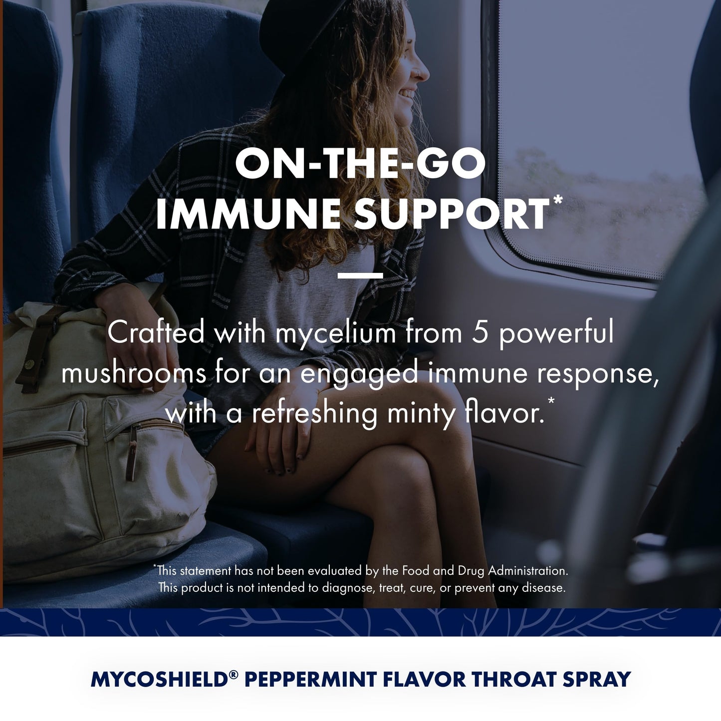 Host Defense MycoShield Throat Spray – Immune Support, Peppermint, 1 fl oz