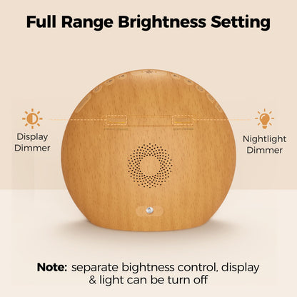 HOUSBAY Sunrise Alarm Clock & White Noise Machine – Gentle Wake, 26 Sounds, 300 Lux Night Light