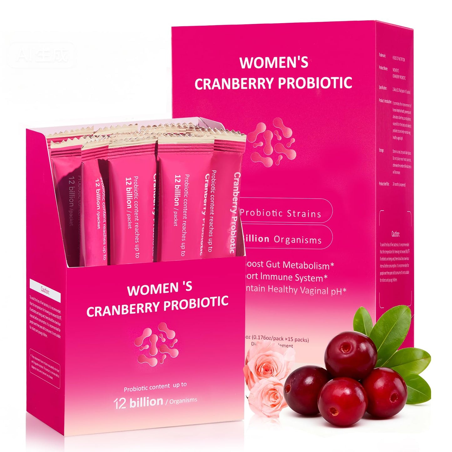 House of Nutrition Women Probiotic Powder – 13 Strains, 12B CFUs | Probiotics for Vaginal Health, Gut & Immune Support