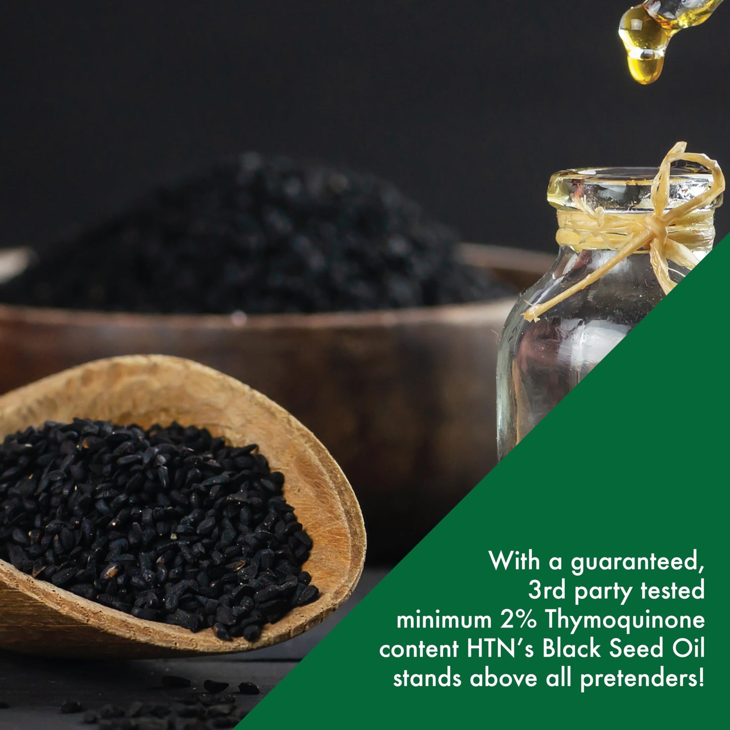 Health Thru Nutrition Black Seed Oil 500mg | 2% Thymoquinone | 100 Softgels | Organic, Non-GMO, Gluten & Soy Free