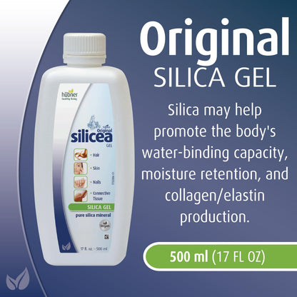 Hubner Original Silicea Gel 17 fl oz / 500 ml – 6 Pack | Pure Colloidal Silica for Hair, Skin & Nails