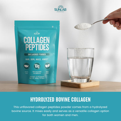 Collagen Peptides Powder – Hydrolyzed Bovine Type I & III – Unflavored – USA Made