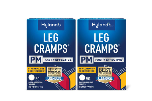 Hyland's Leg Cramps PM - Nighttime Leg, Calf & Foot Relief | 100 Quick-Dissolving Tablets (2-Pack)