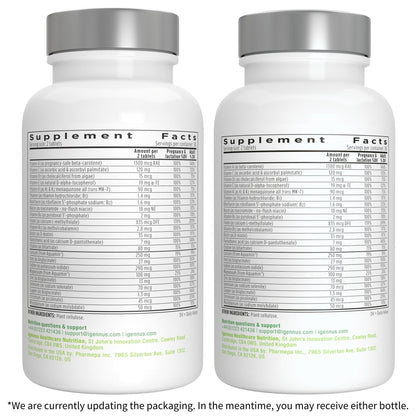 Igennus Methylated Prenatal Multivitamin for Women | High Absorption, MTHFR Folate, Gentle Iron, Vegan | 60 Tablets x 6