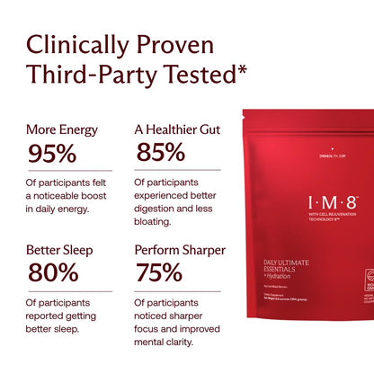 IM8 Daily Ultimate Essentials – All-in-One Multivitamin Powder, 92 Nutrients, Acai Mixed Berry