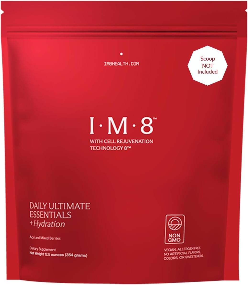 IM8 Daily Ultimate Essentials – All-in-One Multivitamin Powder, 92 Nutrients, Acai Mixed Berry