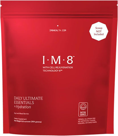IM8 Daily Ultimate Essentials – All-in-One Multivitamin Powder, 92 Nutrients, Acai Mixed Berry
