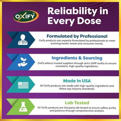 Oxify Ginseng Complex 1000 MG – 120 Capsules | Gluten-Free, Non-GMO | Made in USA