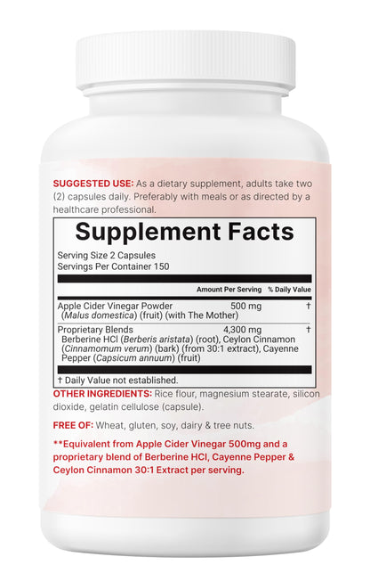 Micro Ingredients Apple Cider Vinegar Capsules – 4,800mg per Serving, 300 Caps | Immune & Digestion Support