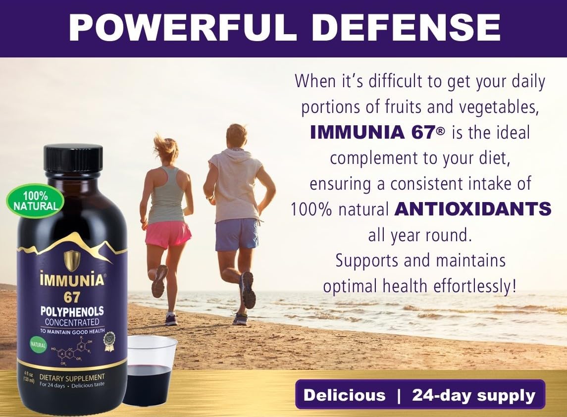 Immunia 67 Polyphenols: Elderberry Concentrate & Antioxidant Fruits – 24-Day Supply