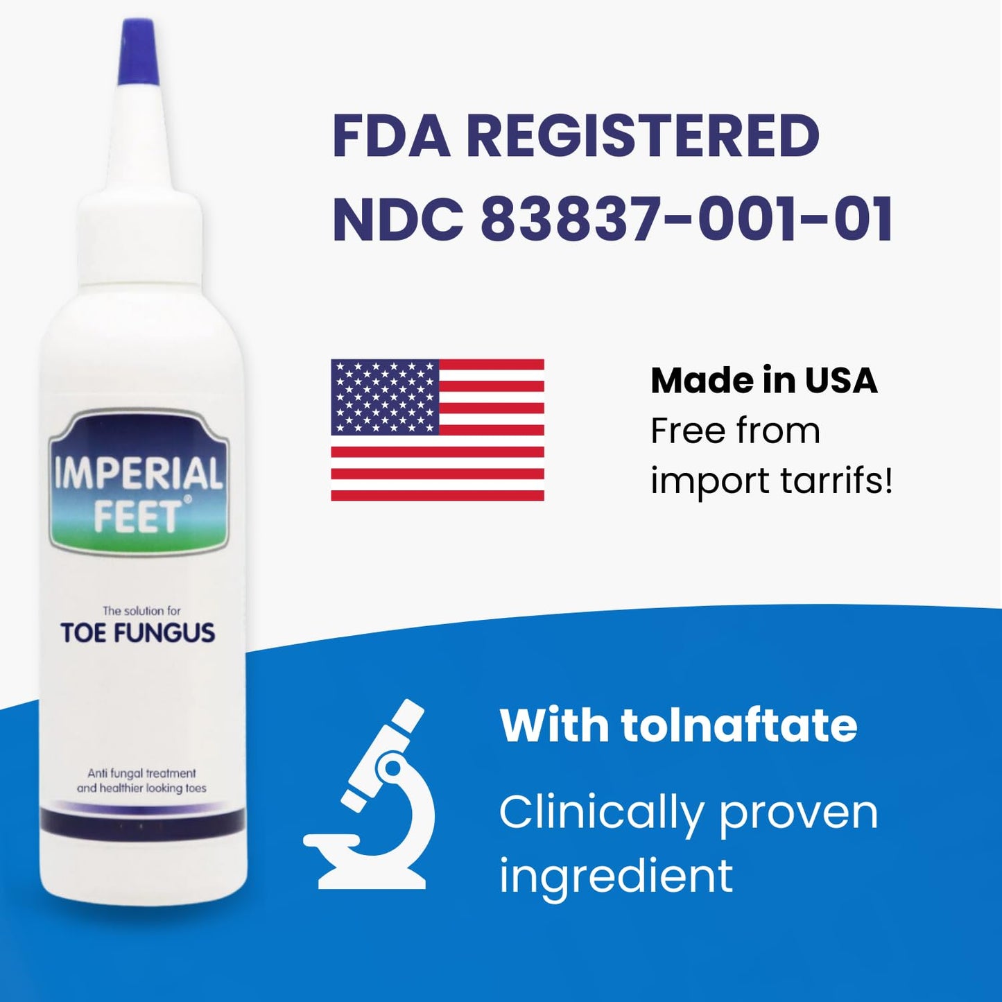 Imperial Feet Toe & Toenail Fungus Treatment – FDA Registered, Extra Strength Nail Care (USA)