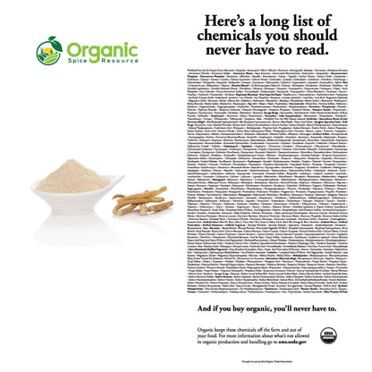 Organic Ashwagandha Root Powder - 1.10 lbs | Resealable Kraft Bag | Non-GMO | Indian Ginseng - SHOPOSR