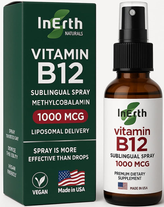 بخاخ InErth الليبوسومي B12 الفموي – 1000 ميكروجرام ميثيل كوبالامين