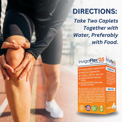 INVIGOFLEX Glucosamine Sulfate with Boswellia Serrata | Shellfish Free, Vegetarian Safe, Gluten Free - 3 Pack