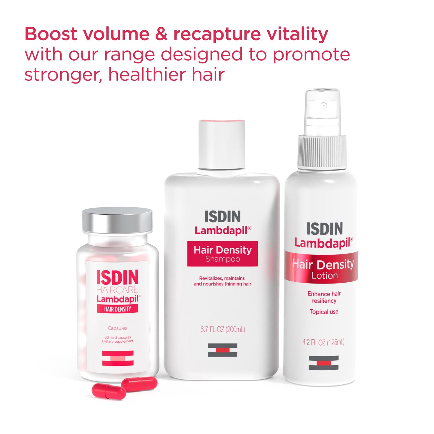 ISDIN Lambdapil Hair Density Capsules | Hair-Thickening Vitamins, 120 Caps (2-Month Supply)