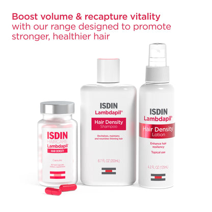 ISDIN Lambdapil Hair Density Capsules | Hair-Thickening Vitamins, 120 Caps (2-Month Supply)