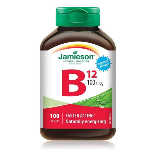 Jamieson B12 100 مكجم (ميثيل كوبالامين) – 100 قرص