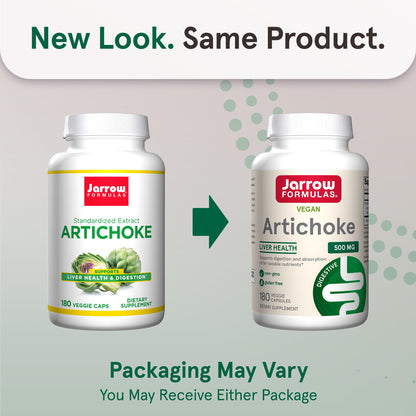 Jarrow Formulas Artichoke 500 mg Veggie Capsules – Liver Health & Digestion Support | Pack of 12