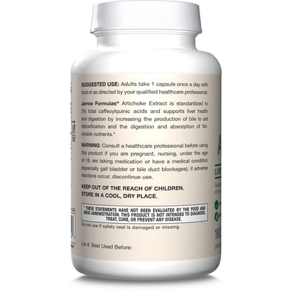 Jarrow Formulas Artichoke 500 mg Veggie Capsules – Liver Health & Digestion Support | Pack of 12