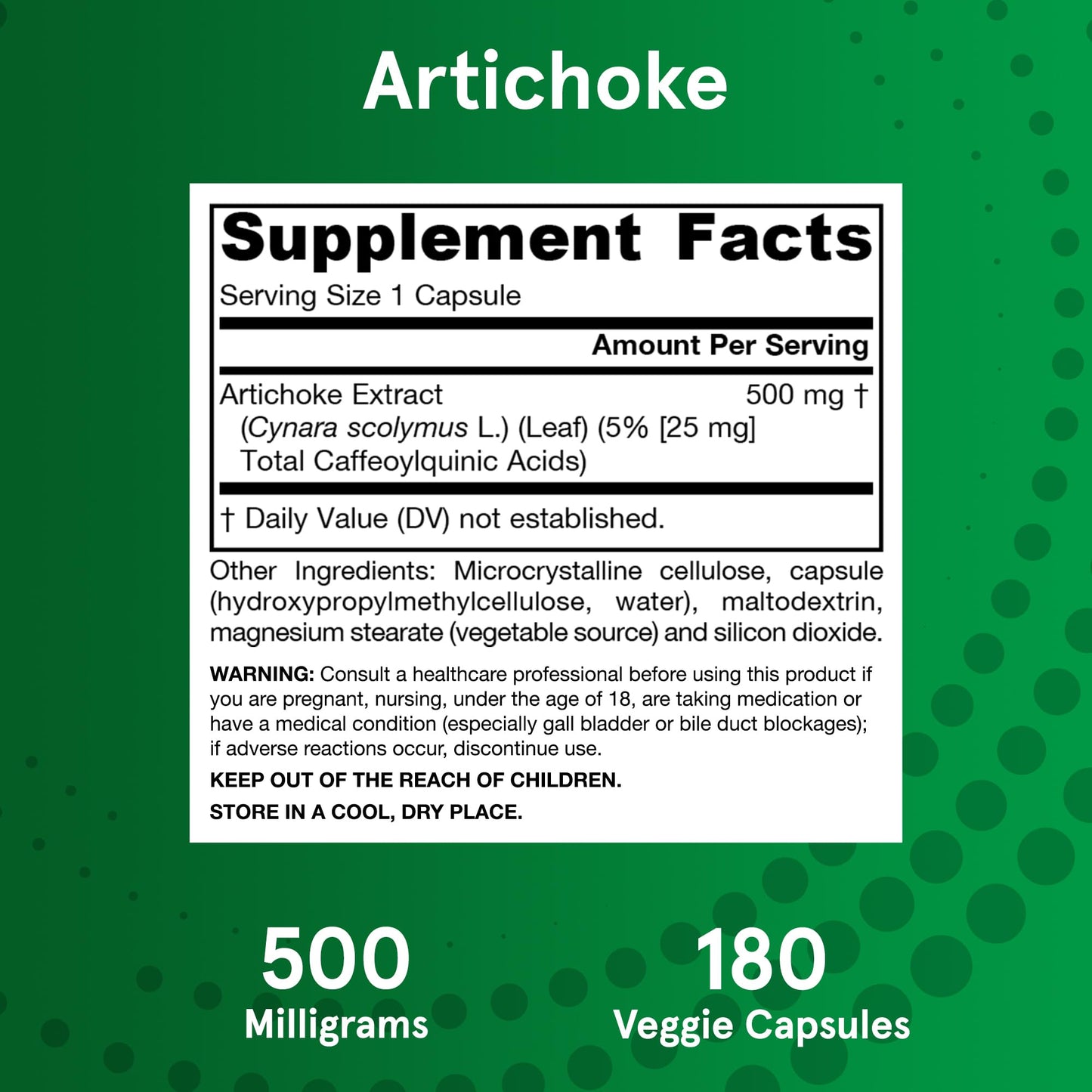 Jarrow Formulas Artichoke 500 mg Veggie Capsules – Liver Health & Digestion Support | Pack of 12