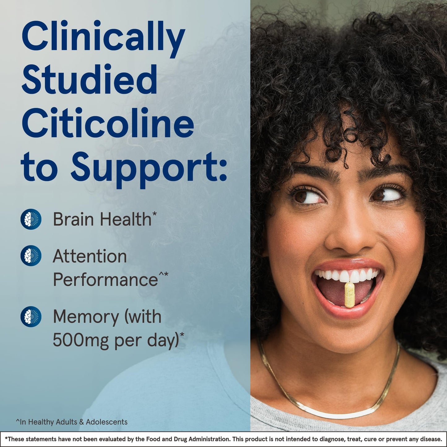 Jarrow Formulas Citicoline CDP Choline 250 mg – Brain Health & Focus (60 Capsules, 12-Pack)
