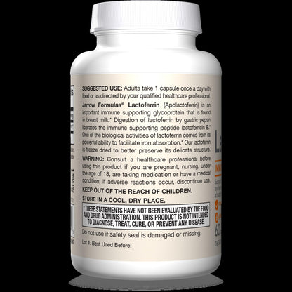 Jarrow Formulas Lactoferrin 250 mg – Immune Support & Iron Absorption (60 Caps) Pack of 12