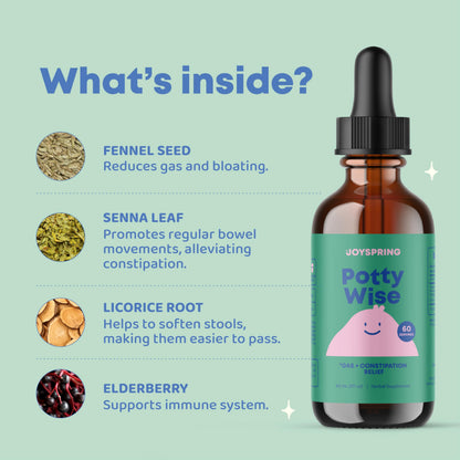 JoySpring Potty Wise – Gentle Digestive Support for Kids with Senna & Elderberry