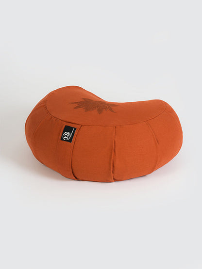Yoga Studio GOTS Organic Cotton Crescent Lotus Zafu Buckwheat Cushion
