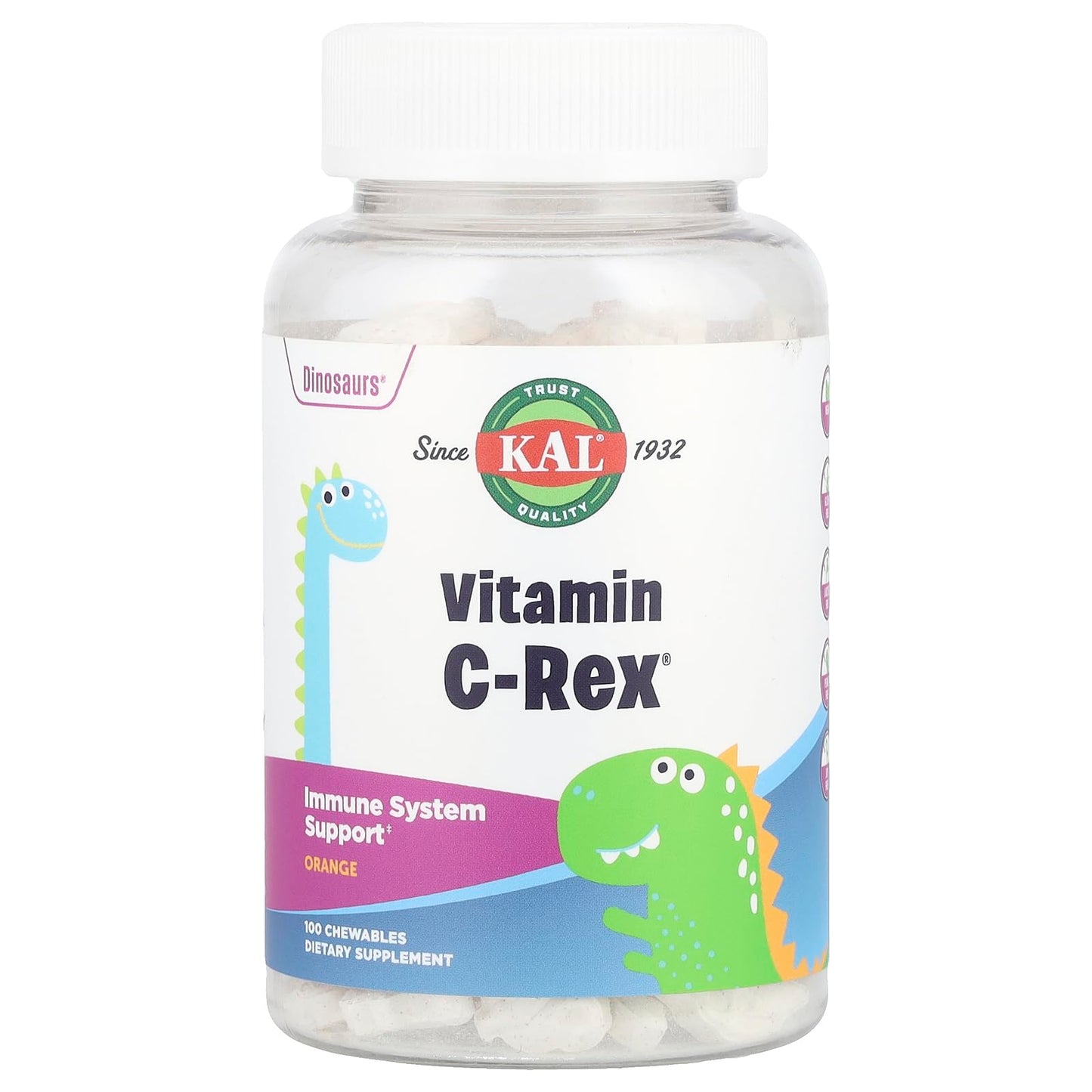 KAL C-Rex Chewable Vitamin C for Kids – Immune Support