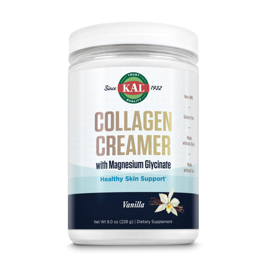 KAL Collagen Creamer Vanilla – كولاجين كريمي بنكهة الفانيليا خالٍ من الألبان والكيتو مع الكولاجين والمغنيسيوم (8 أوقية، 12 حصة)