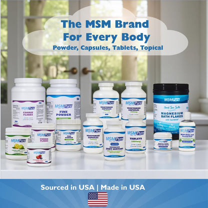 KALA HEALTH MSMPure Fast Dissolving MSM Powder – USA-Made Organic Sulfur for Joints, Skin, Hair & Nails – 10 lb