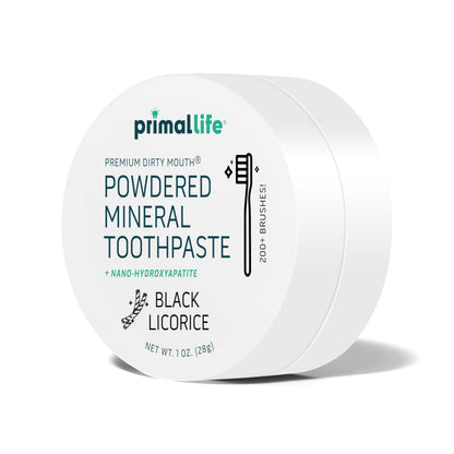 Dirty Mouth Toothpowder – Black Licorice, 1 oz | Primal Life Organics (Organic & Vegan)