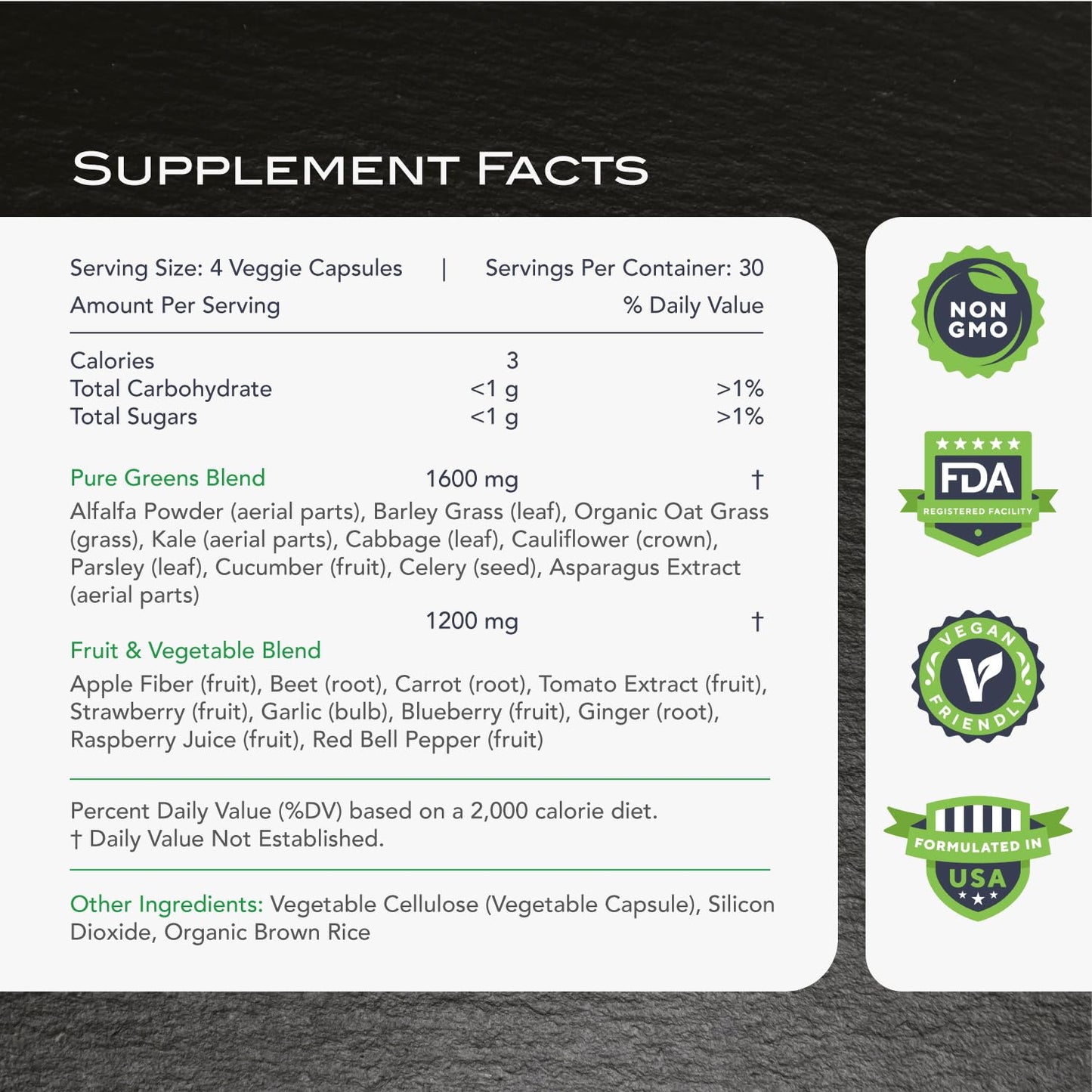 KaraMD Pure Nature Greens, Fruits & Veggies – 4-Pack | Vegan, Gluten Free