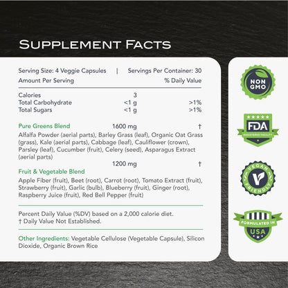 KaraMD Pure Nature Greens, Fruits & Veggies – 4-Pack | Vegan, Gluten Free