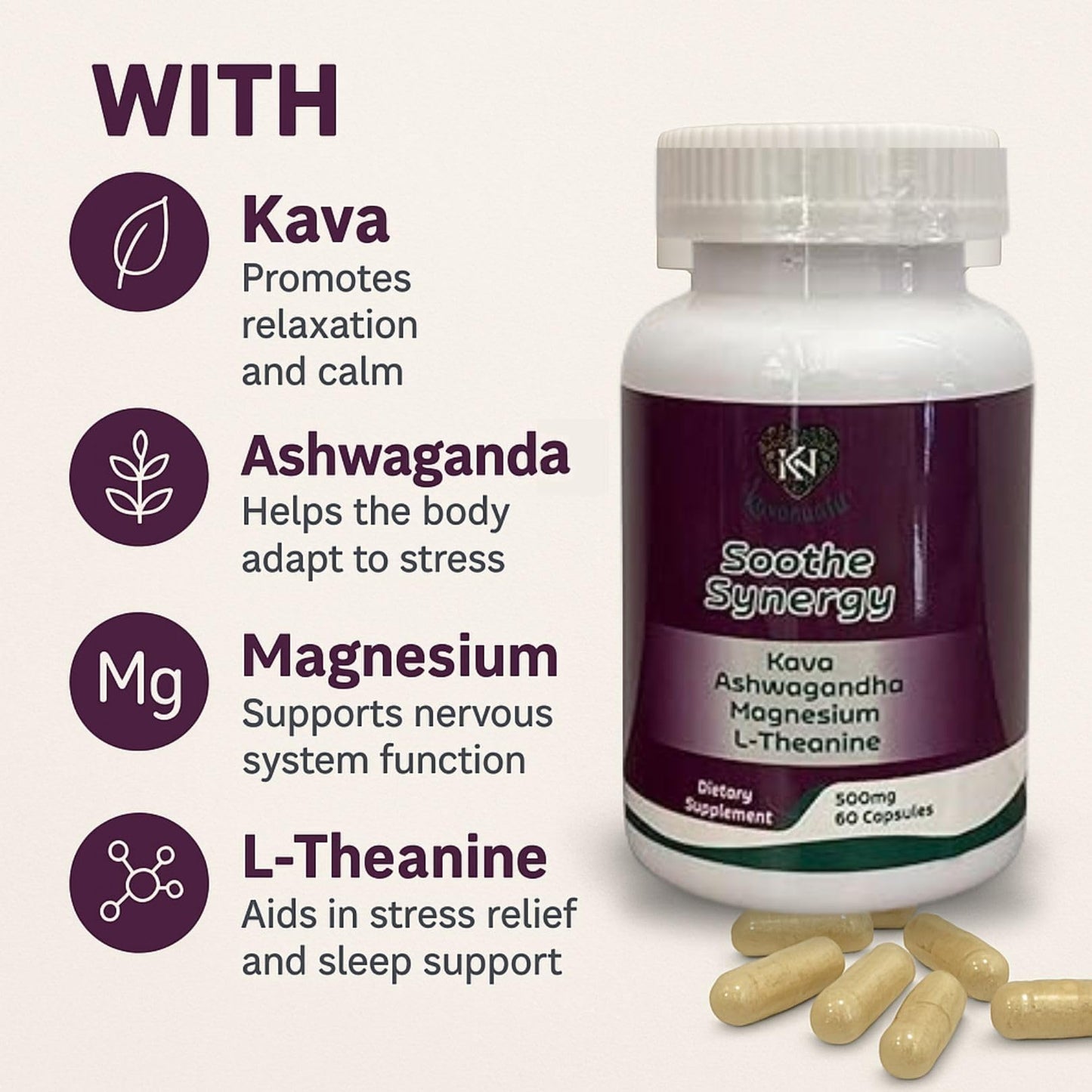 Kavanuatu Kava Capsules – Relaxation & Calm | 60 Count, 500mg
